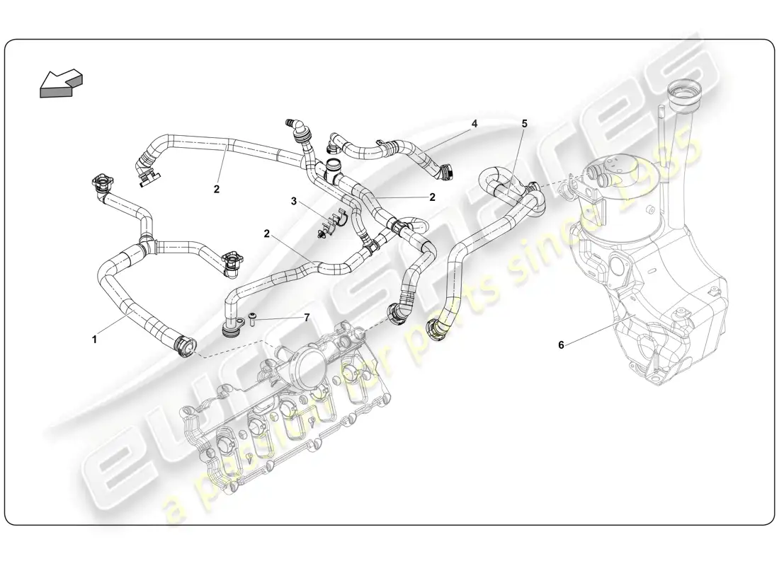 lamborghini super trofeo (2009-2014) engine parts diagram