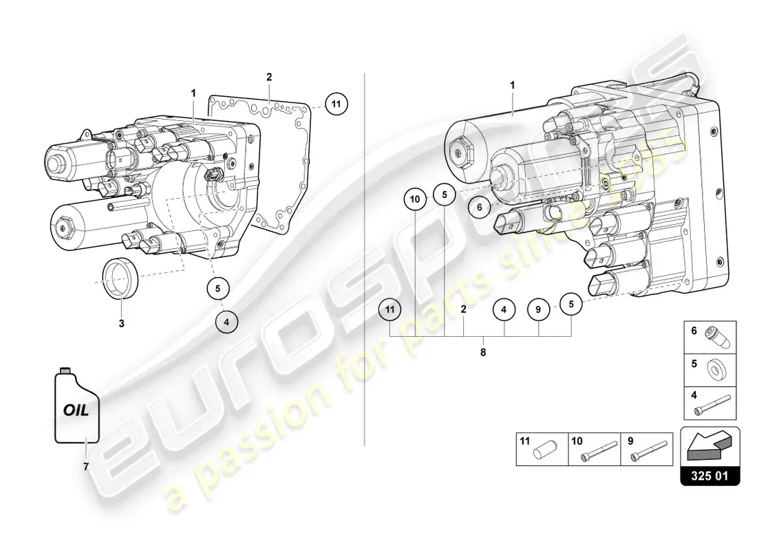 lamborghini sian (2020) hydraulics control unit parts diagram