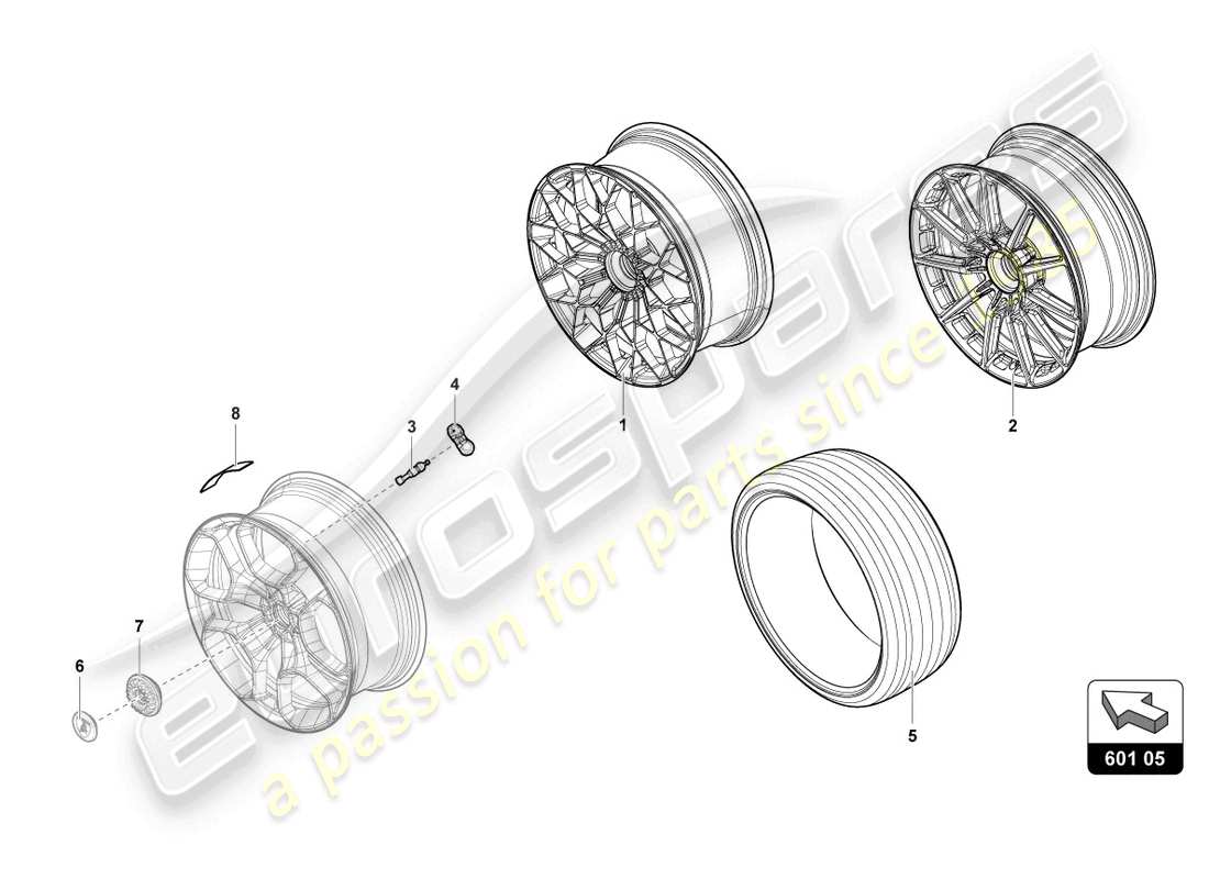 a part diagram from the lamborghini sto (2021) parts catalogue