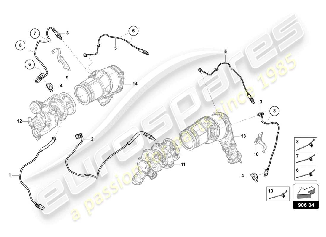 lamborghini urus performante (2023) lambda probe opf part diagram