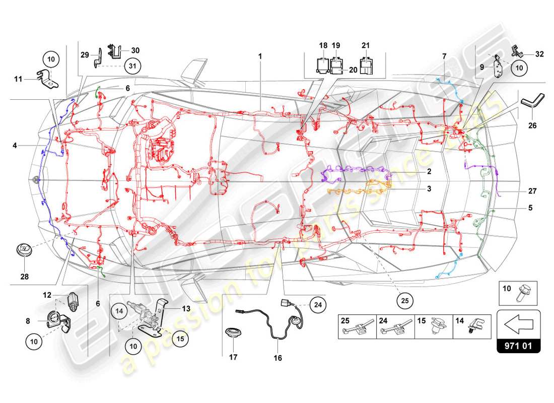 lamborghini lp770-4 svj coupe (2022) electrics part diagram