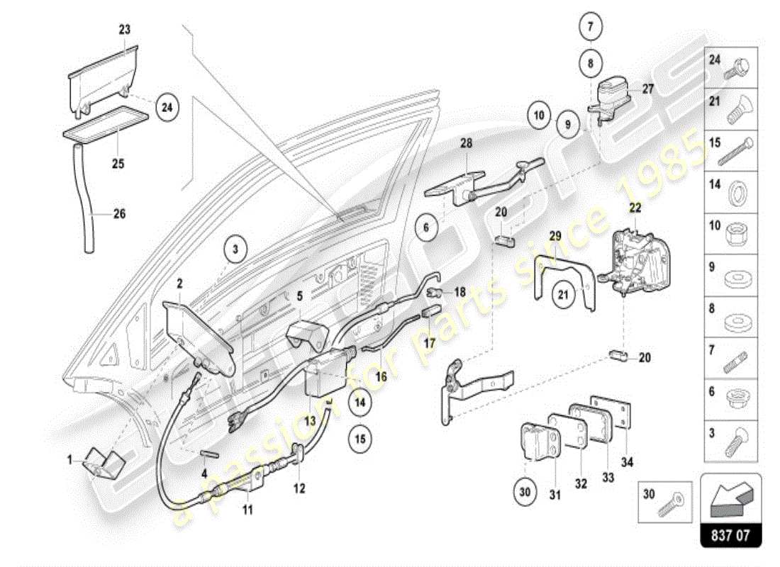 a part diagram from the lamborghini diablo parts catalogue