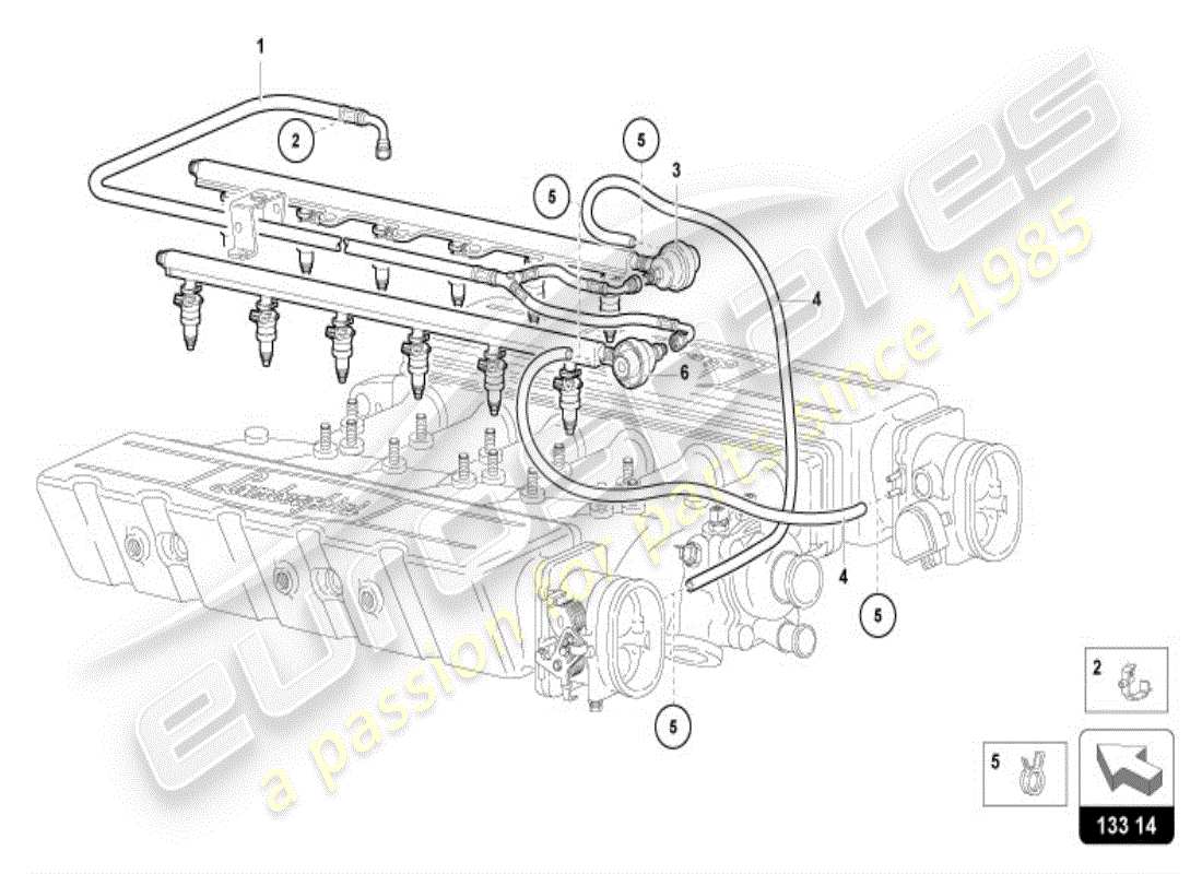 a part diagram from the lamborghini diablo parts catalogue