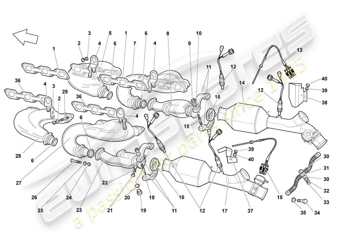 a part diagram from the Lamborghini LP640 Coupe (2009) parts catalogue