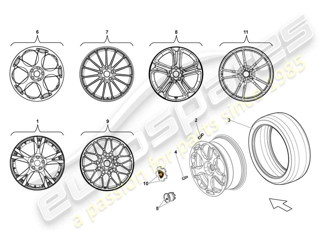 a part diagram from the lamborghini lp570-4 sl (2014) parts catalogue