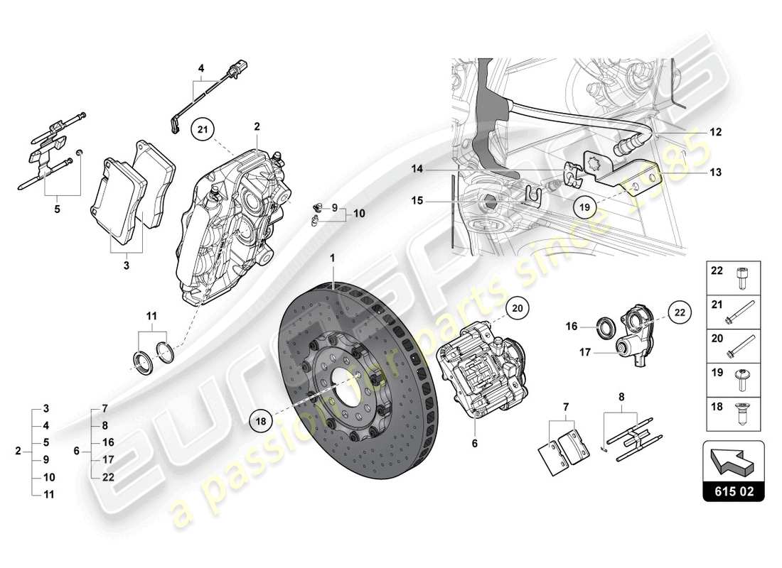a part diagram from the lamborghini lp770-4 svj roadster (2022) parts catalogue