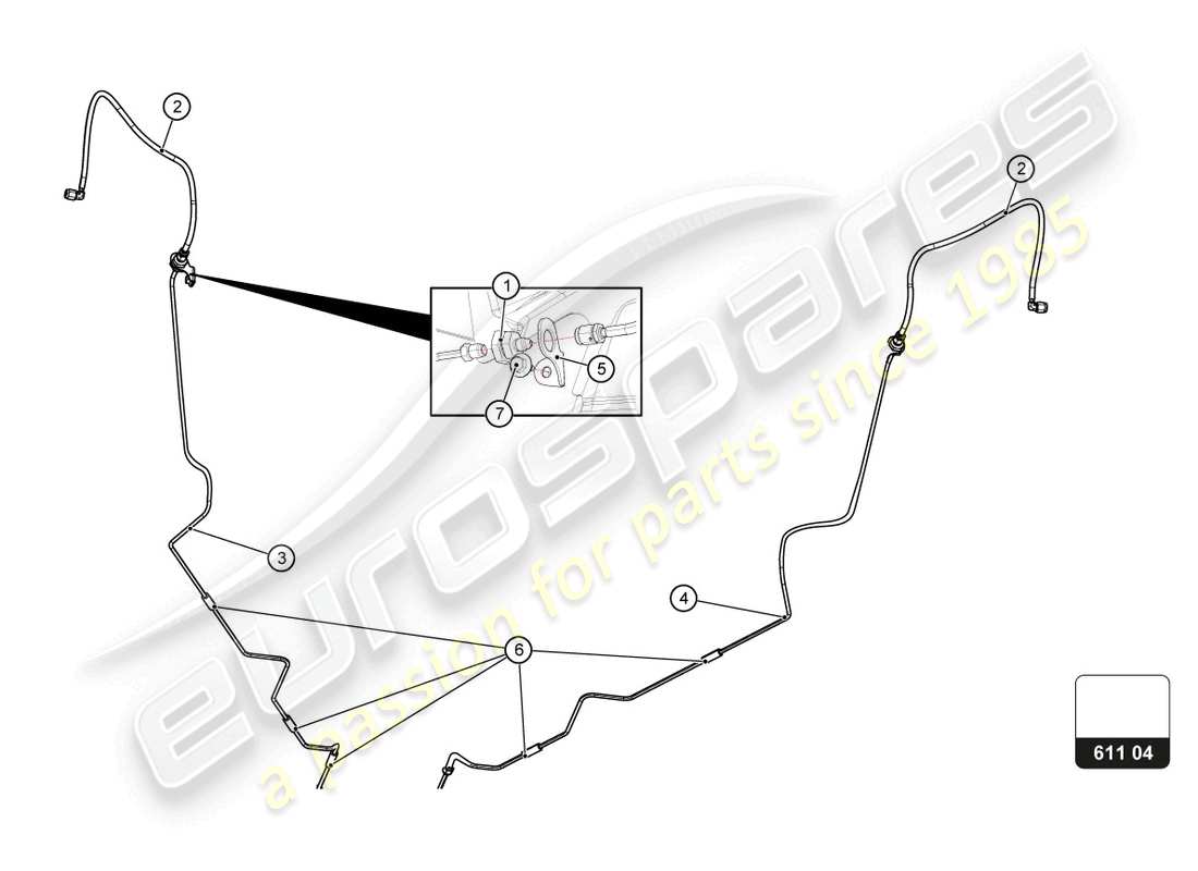 a part diagram from the lamborghini huracan squadra corse parts catalogue