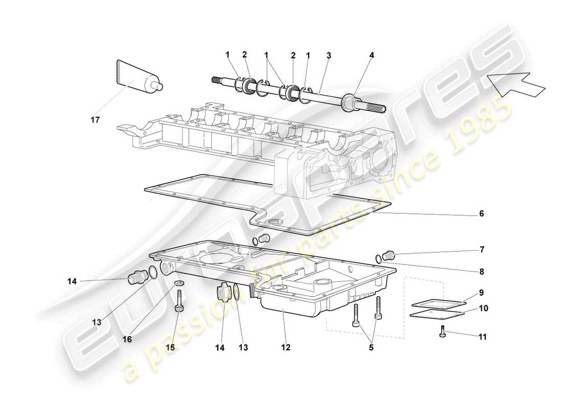 a part diagram from the lamborghini murcielago parts catalogue
