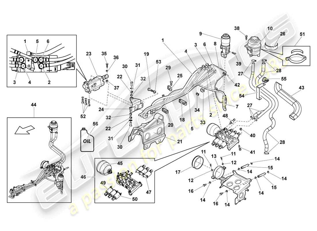 a part diagram from the lamborghini murcielago parts catalogue