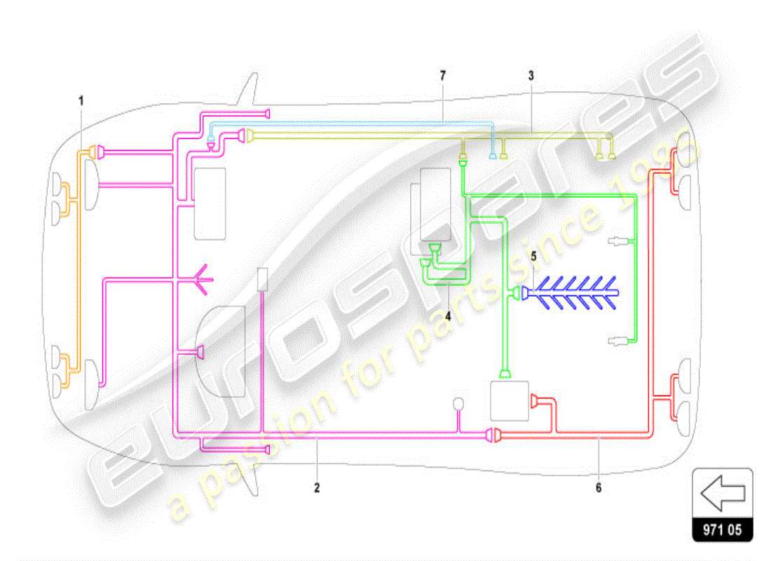 VIEW PARTS DIAGRAMS FROM THE LAMBORGHINI DIABLO PARTS CATALOGUE a part diagram from the lamborghini diablo parts catalogue