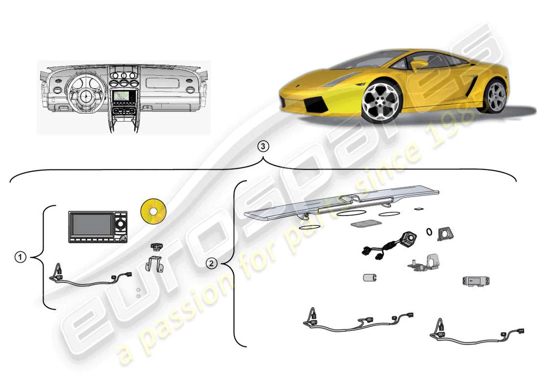 a part diagram from the lamborghini gallardo parts catalogue