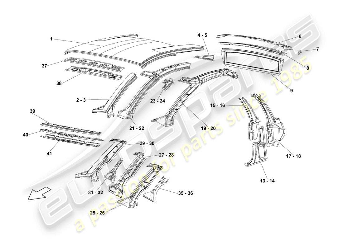 a part diagram from the lamborghini murcielago parts catalogue