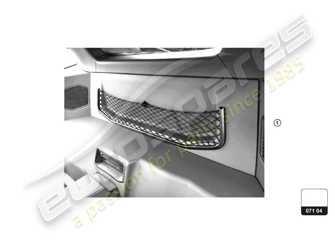 a part diagram from the lamborghini huracan tecnica (accessories) parts catalogue