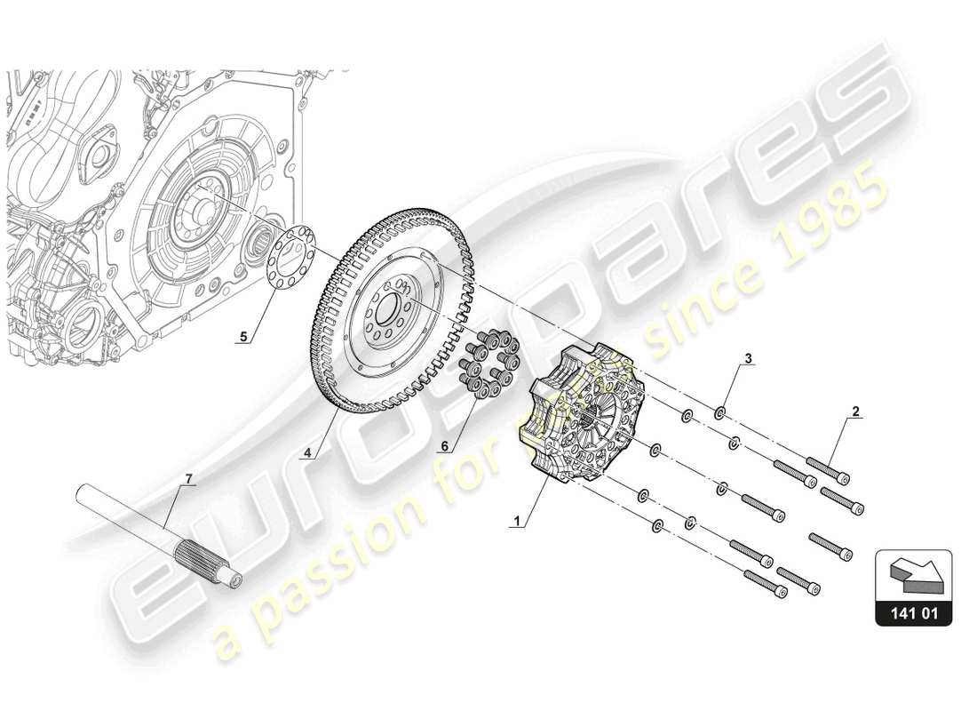 a part diagram from the lamborghini huracan squadra corse parts catalogue