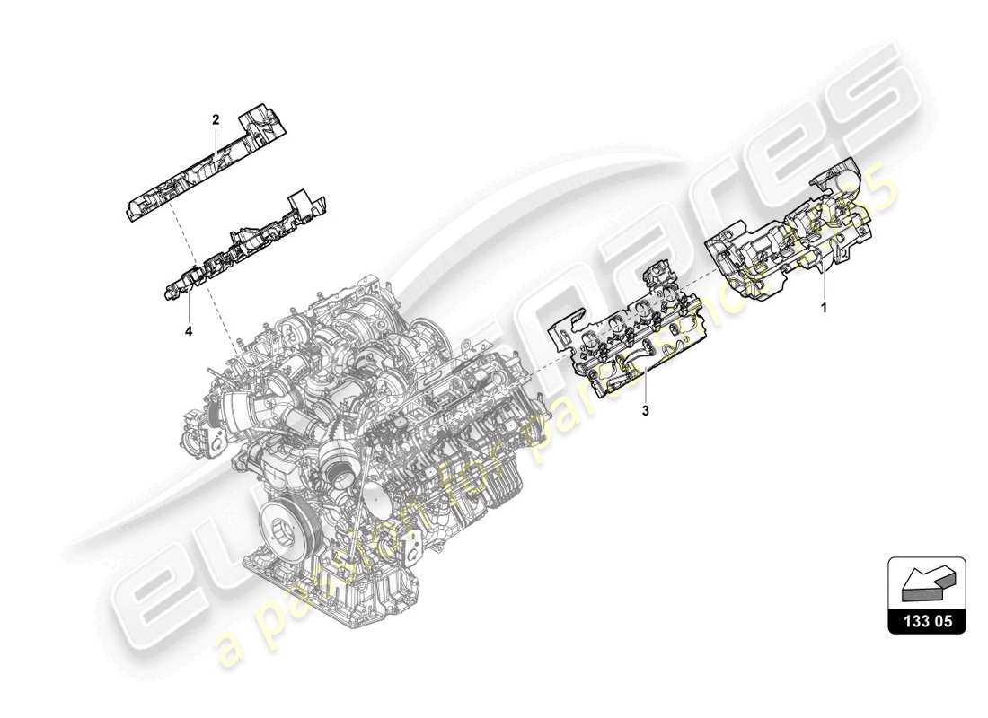 VIEW PARTS DIAGRAMS FROM THE LAMBORGHINI URUS PARTS CATALOGUE a part diagram from the lamborghini urus parts catalogue