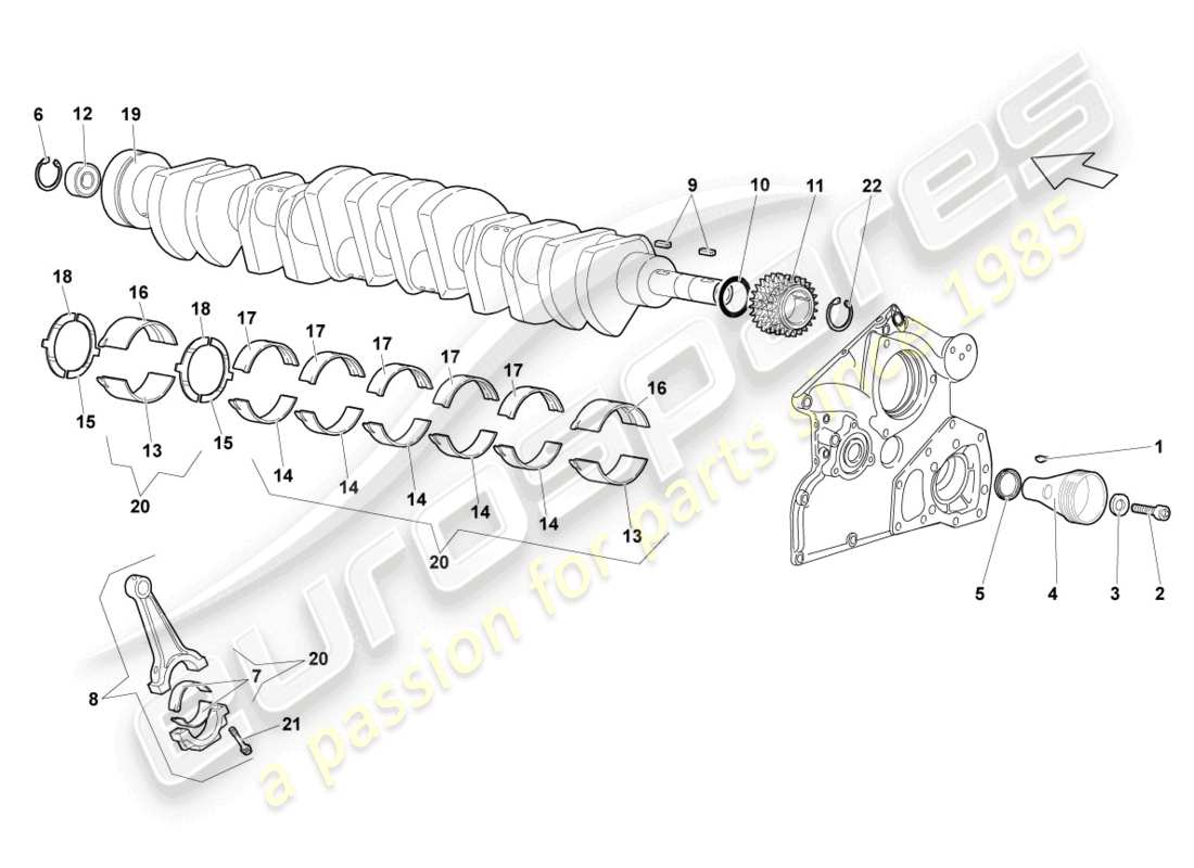 a part diagram from the Lamborghini LP640 Roadster (2007) parts catalogue