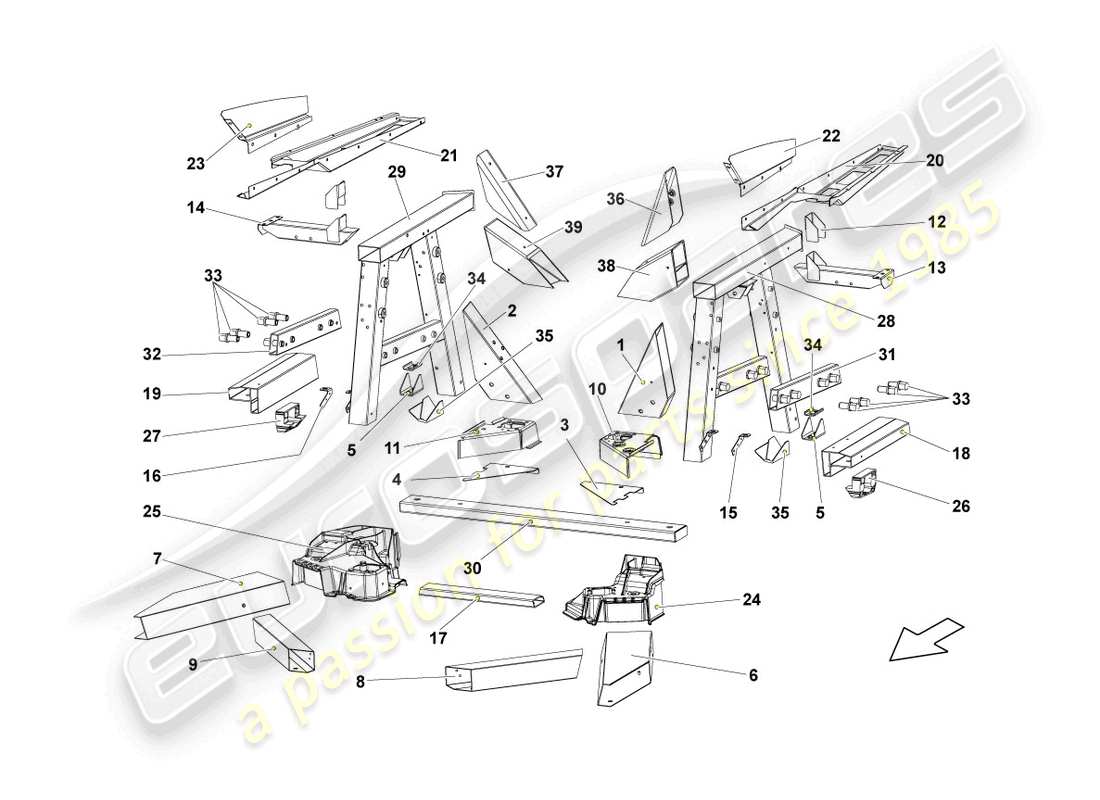 a part diagram from the Lamborghini Gallardo Coupe (2006) parts catalogue
