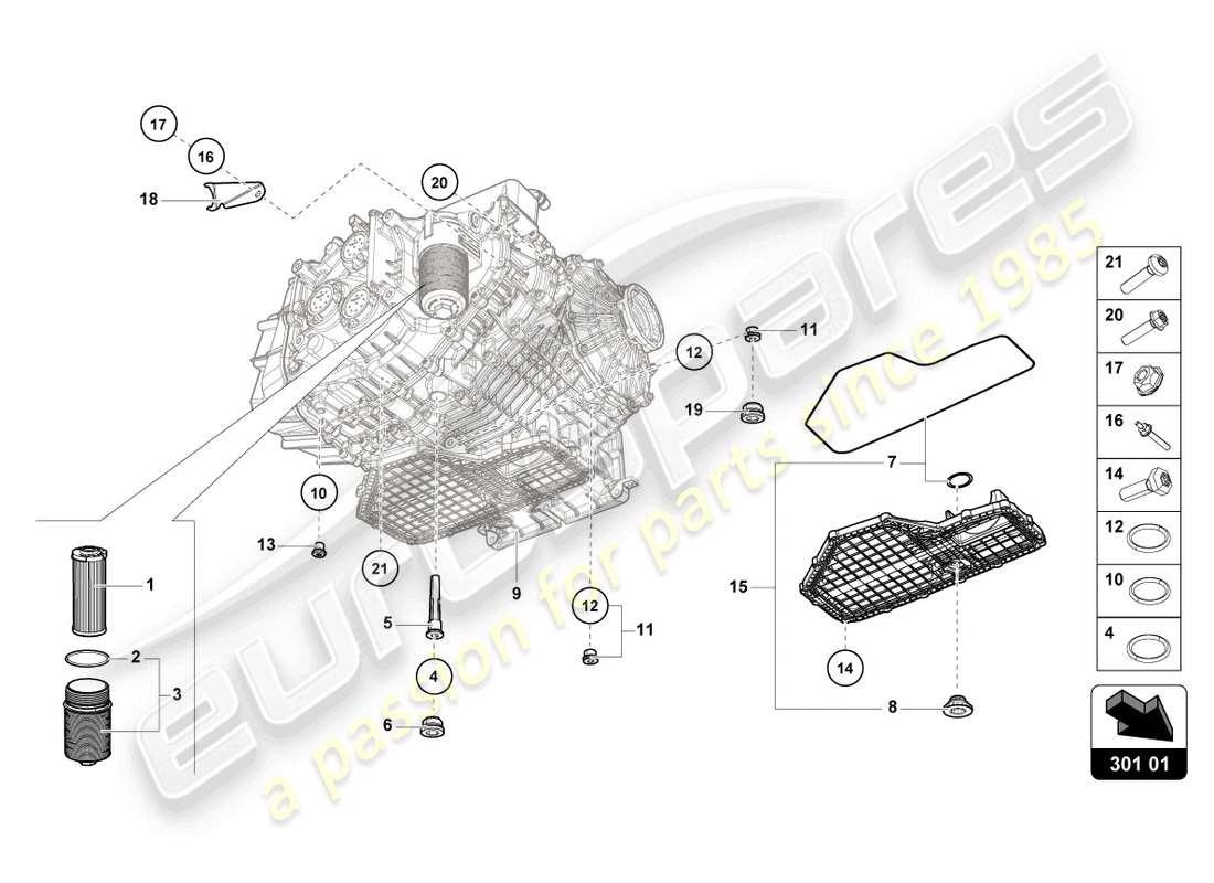 a part diagram from the lamborghini 2023 (sterrato) parts catalogue