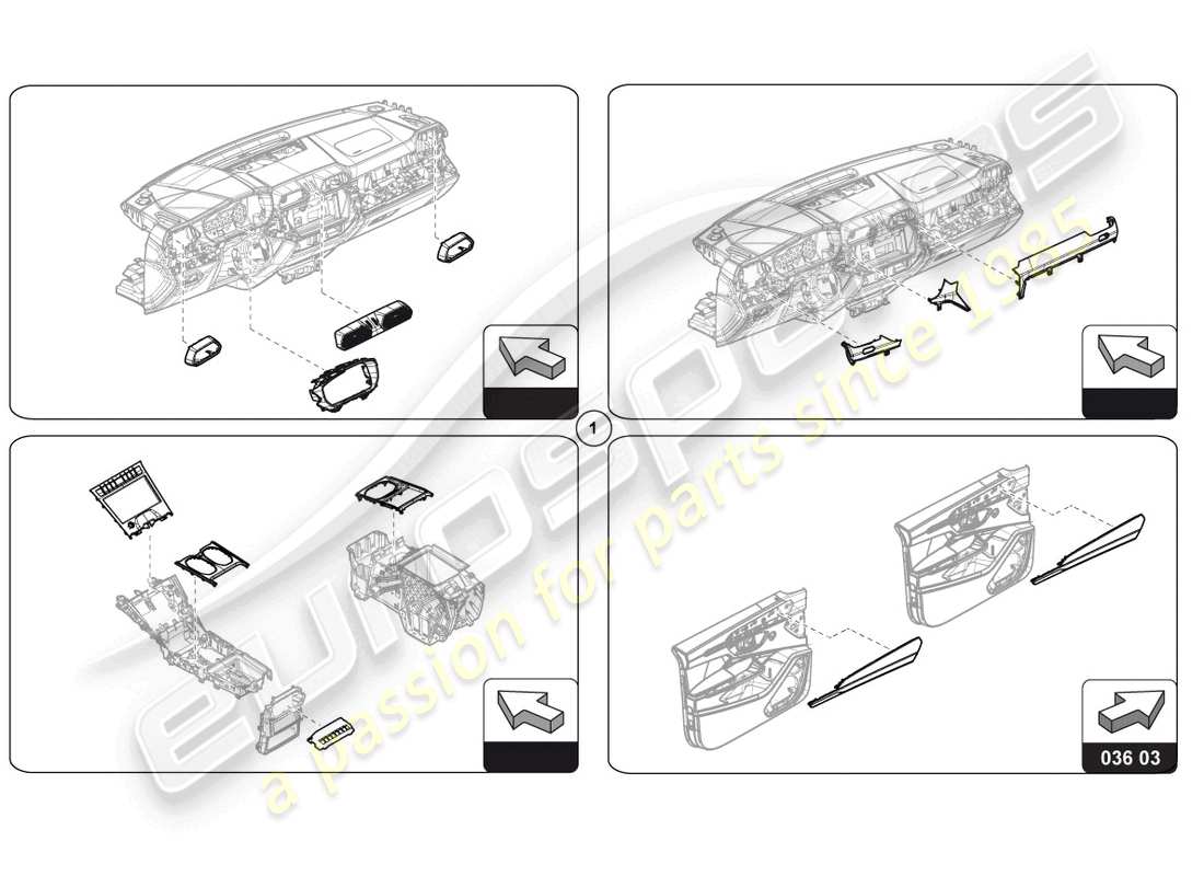 a part diagram from the lamborghini urus s (accessories) parts catalogue