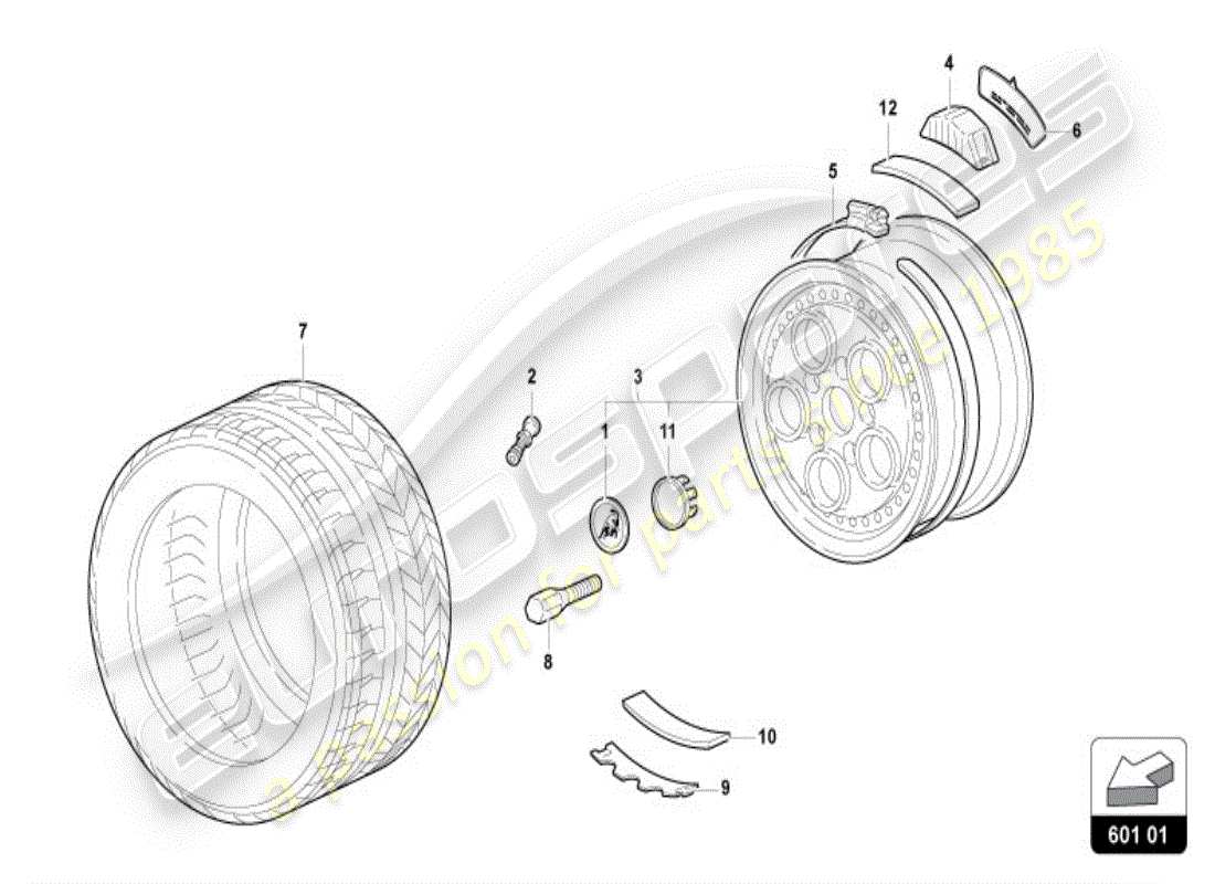 a part diagram from the lamborghini diablo vt (1998) parts catalogue