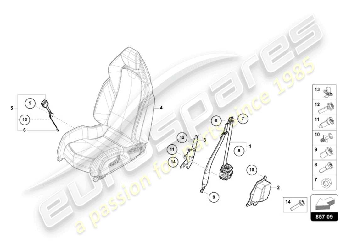 a part diagram from the lamborghini revuelto parts catalogue