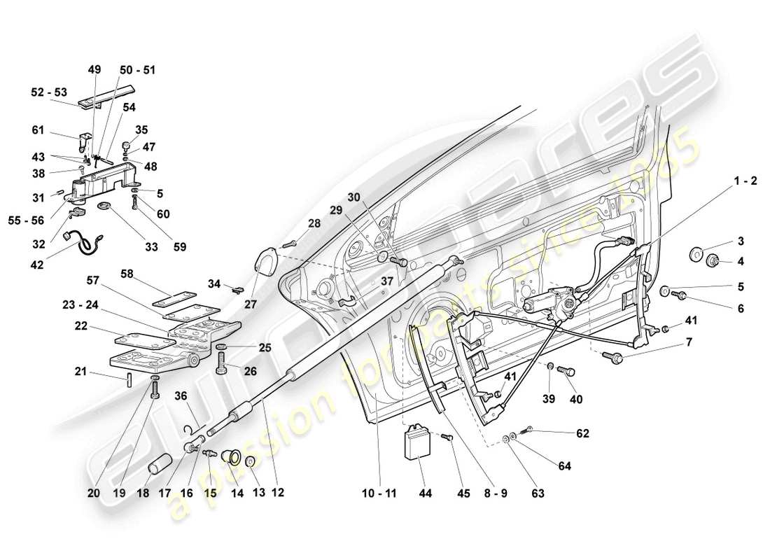 a part diagram from the lamborghini lp640 coupe (2008) parts catalogue