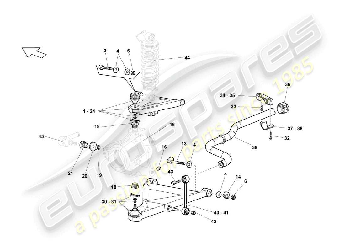 a part diagram from the lamborghini murcielago parts catalogue