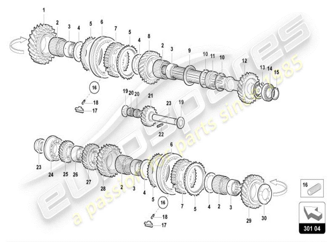 a part diagram from the lamborghini diablo parts catalogue