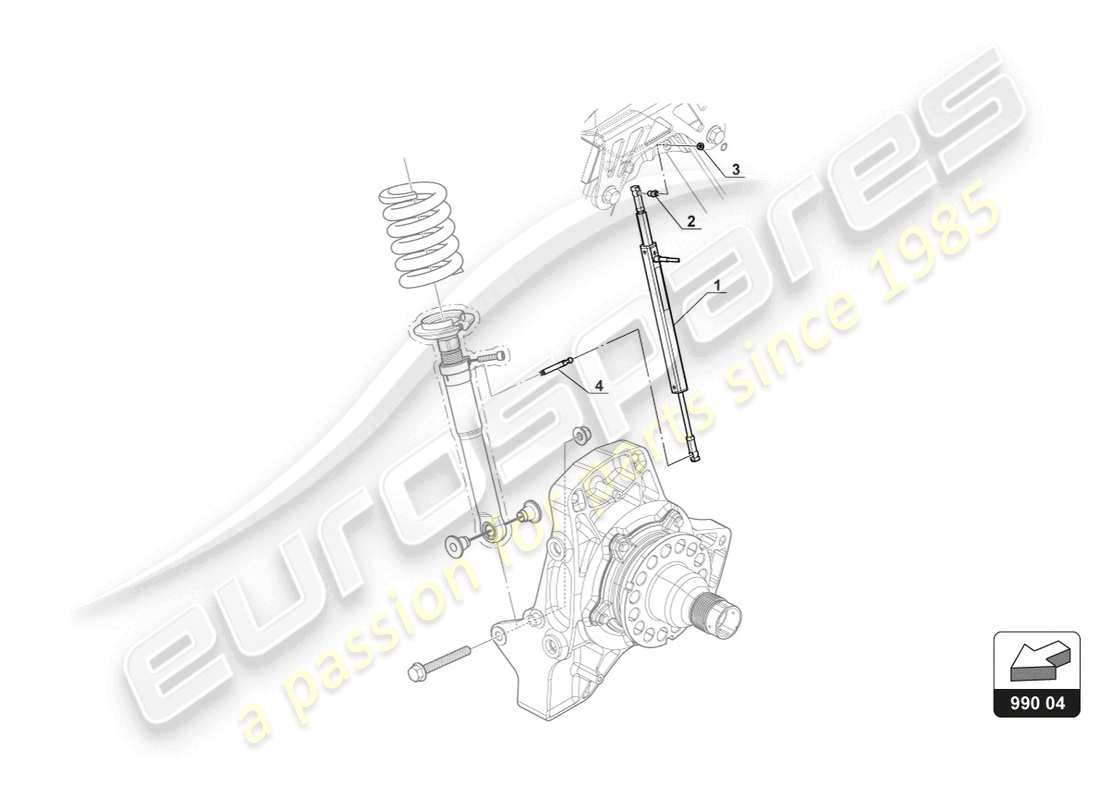 a part diagram from the lamborghini gt3 evo (2018) parts catalogue