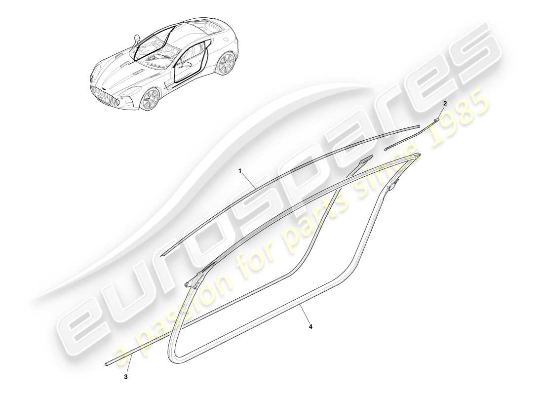 a part diagram from the aston martin one-77 parts catalogue