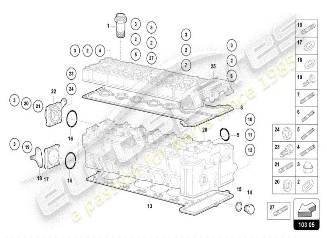 a part diagram from the lamborghini diablo parts catalogue