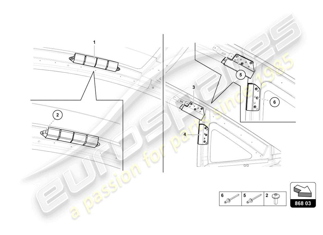 a part diagram from the lamborghini countach parts catalogue