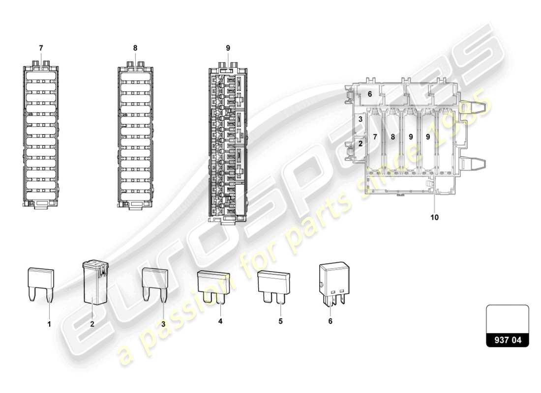a part diagram from the lamborghini urus parts catalogue