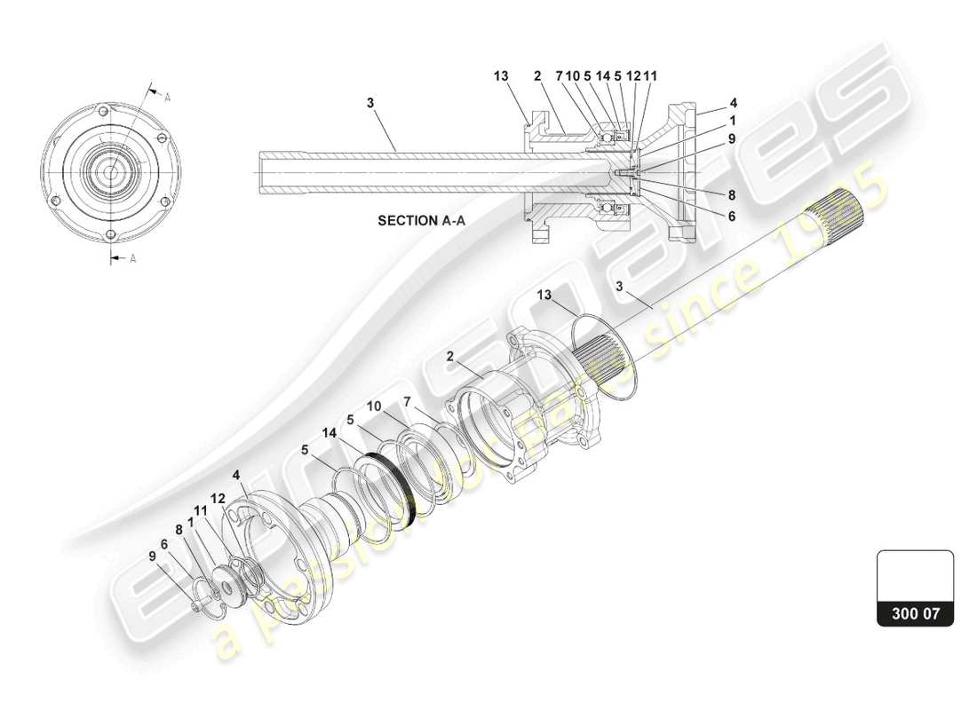 a part diagram from the lamborghini super trofeo (2016) parts catalogue