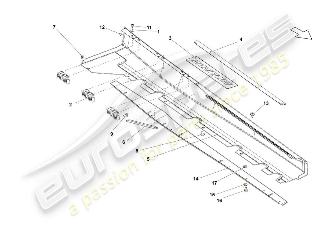 a part diagram from the lamborghini lp570-4 sl (2012) parts catalogue