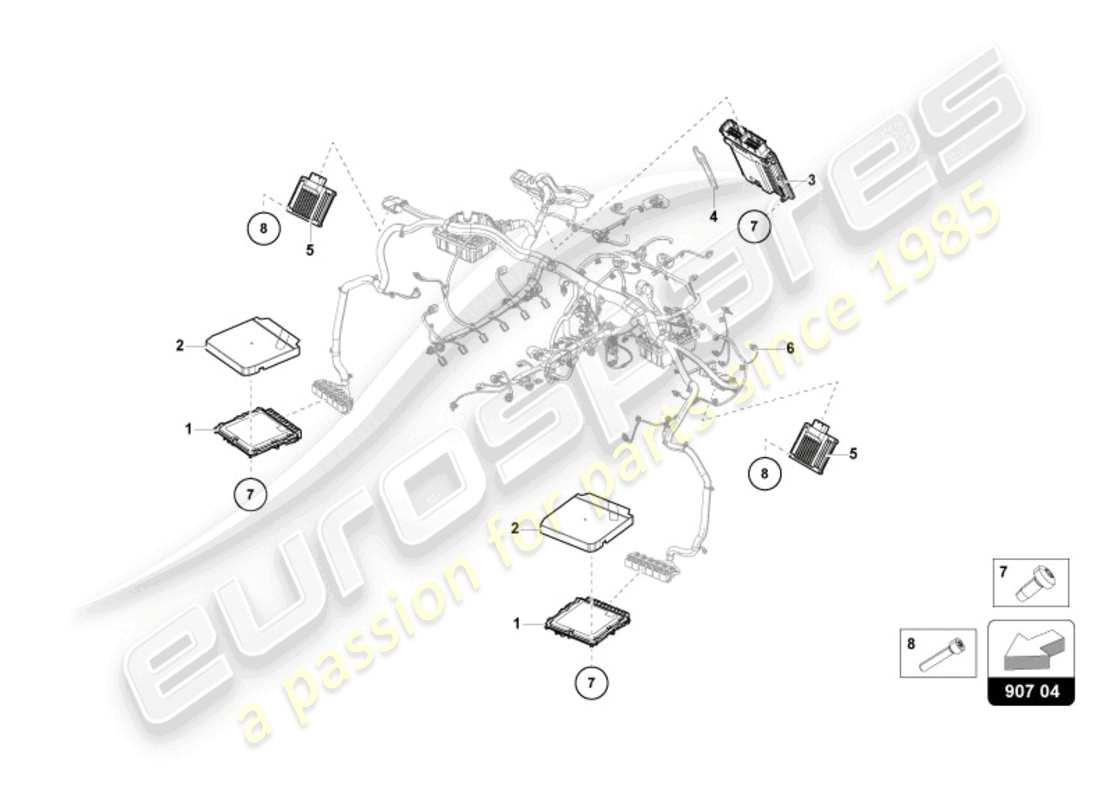 a part diagram from the lamborghini revuelto coupe (2024) parts catalogue