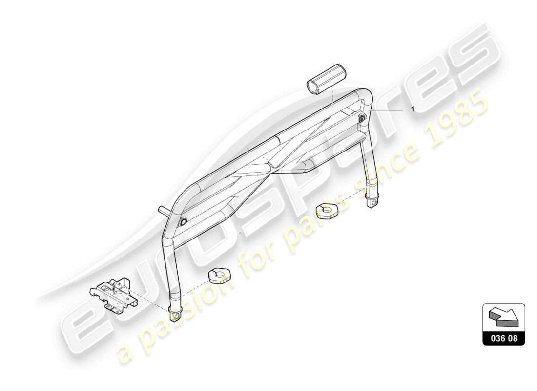 a part diagram from the lamborghini huracan sto (accessories) parts catalogue