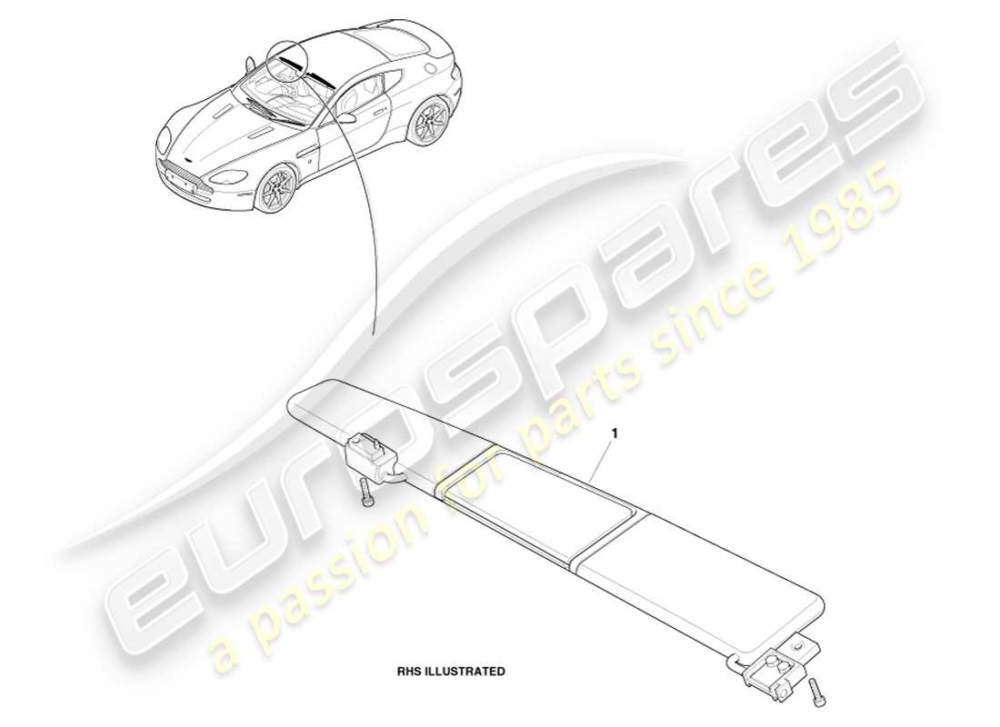 a part diagram from the aston martin v8 vantage (2005) parts catalogue