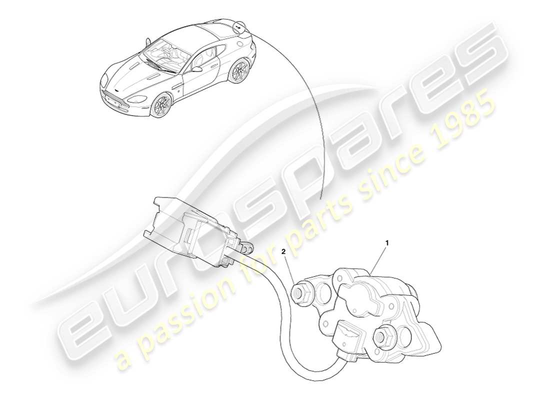 a part diagram from the aston martin v8 vantage (2005) parts catalogue