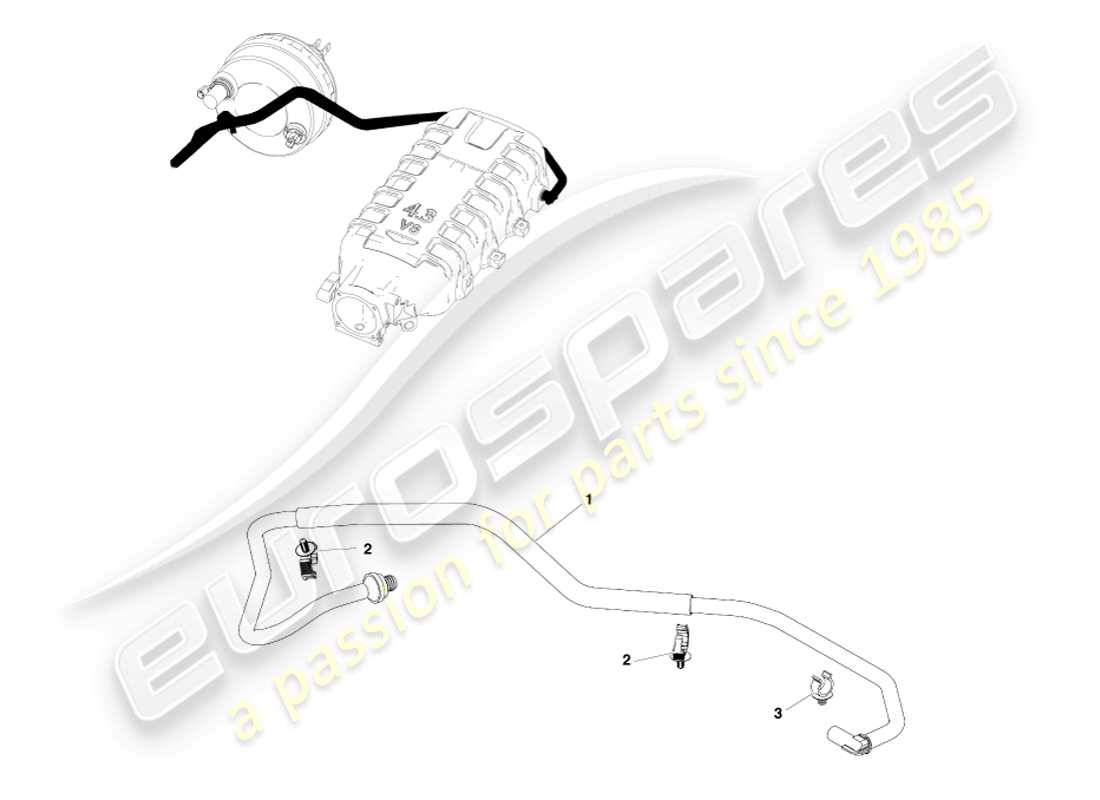 a part diagram from the aston martin v8 vantage (2007) parts catalogue