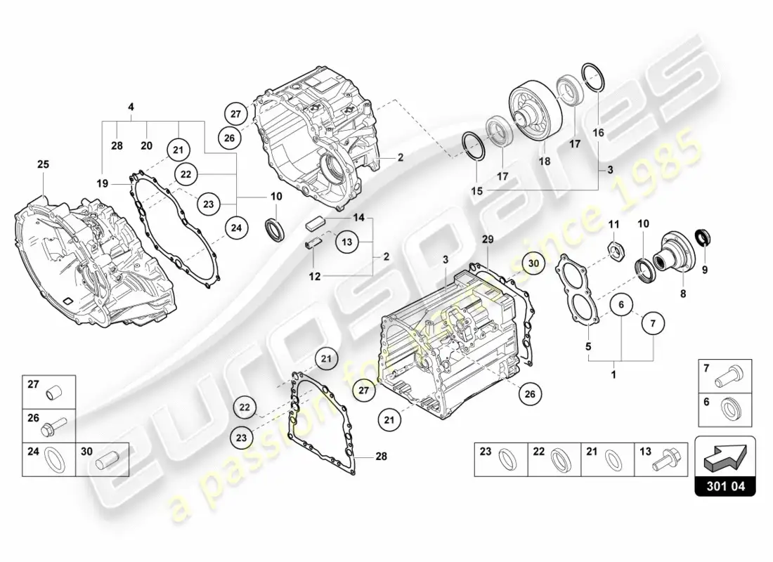 lamborghini centenario roadster (2017) outer components for gearbox parts diagram