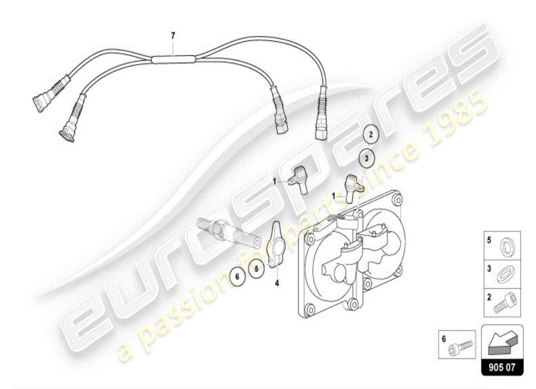 lamborghini diablo vt (1999) phase sensor parts diagram