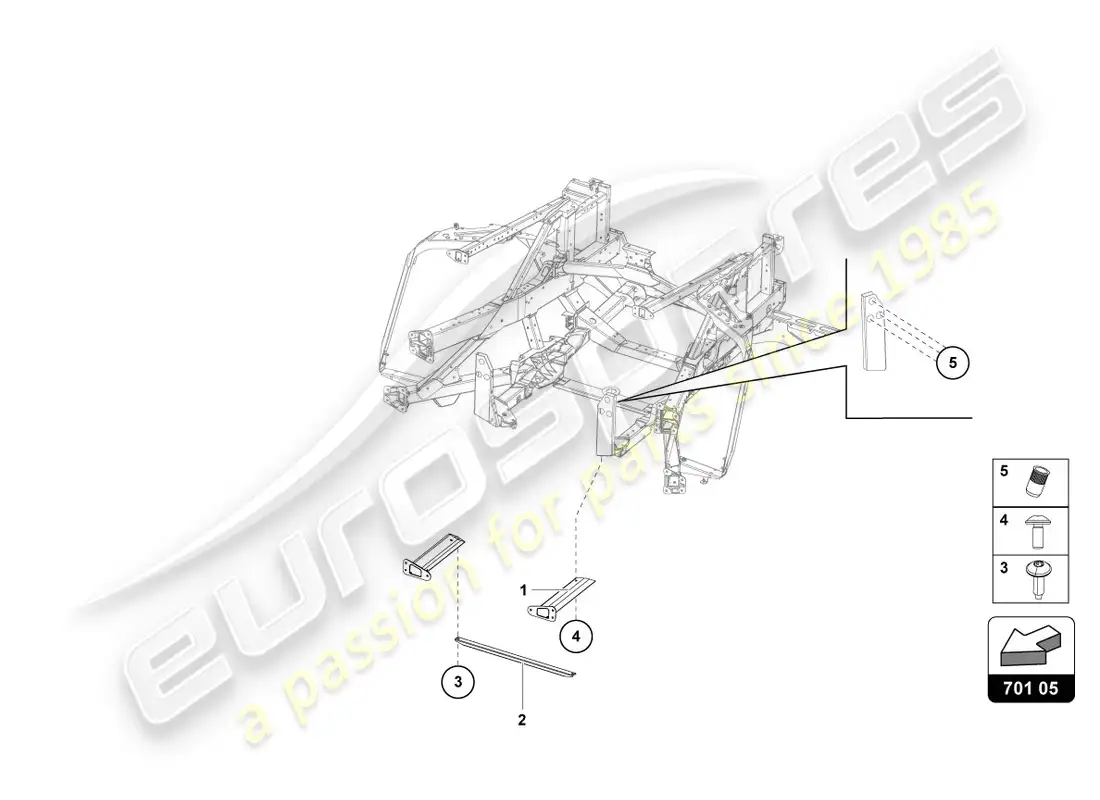 lamborghini centenario coupe (2017) trim frame rear part parts diagram