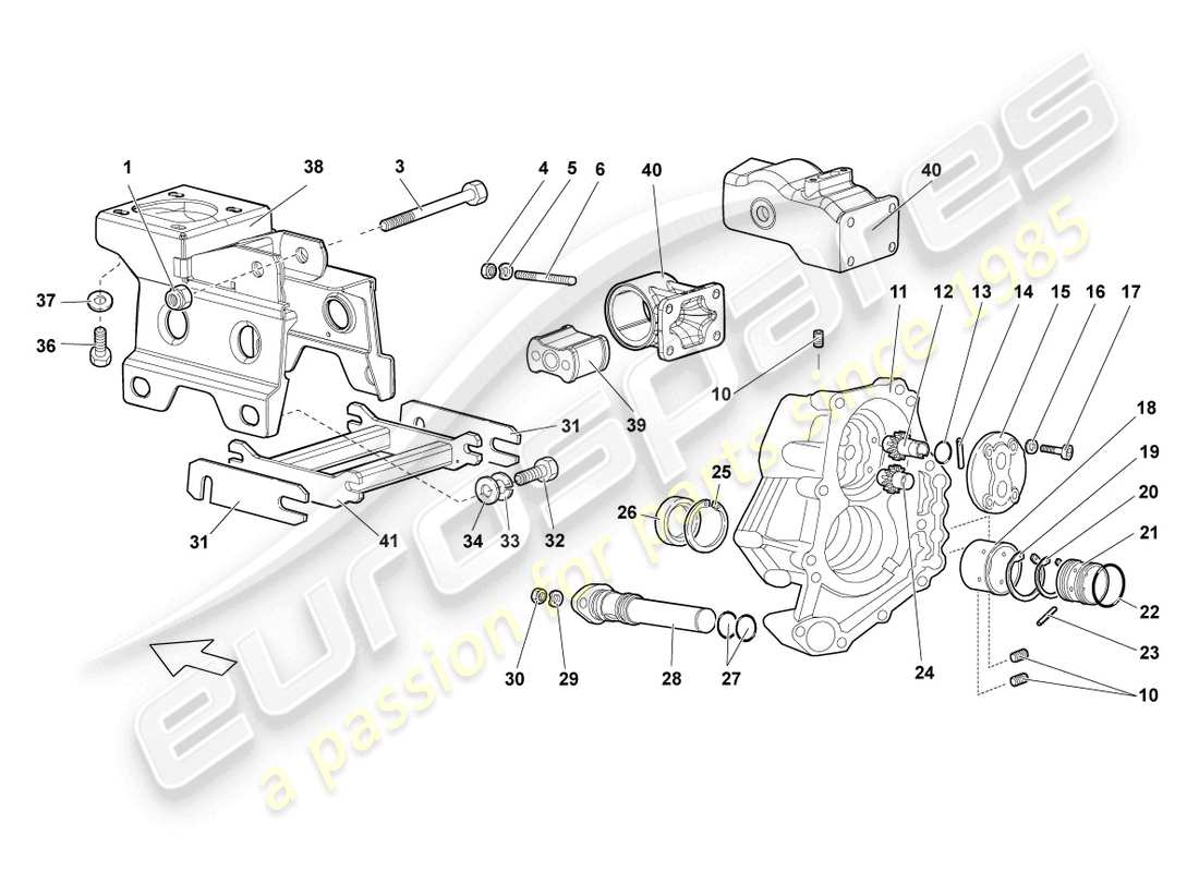 lamborghini reventon oil pump part diagram