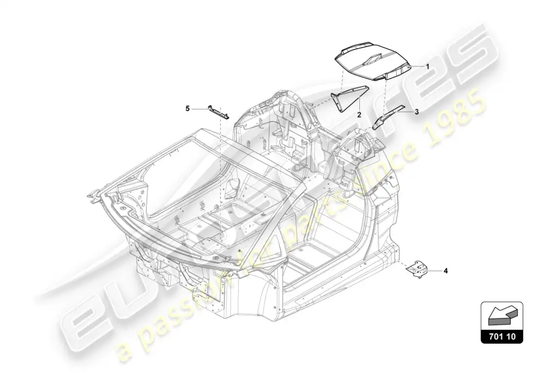 lamborghini centenario roadster (2017) frame parts diagram