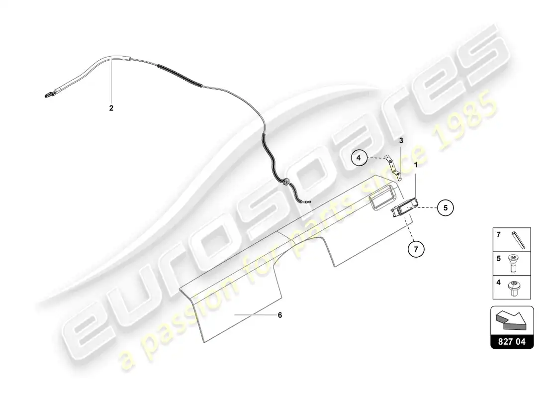 lamborghini lp700-4 coupe (2016) release lever parts diagram
