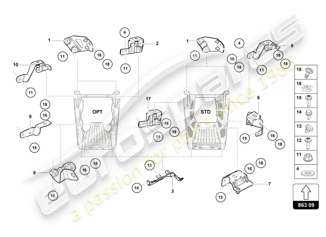 lamborghini lp610-4 coupe (2018) securing parts for engine parts diagram