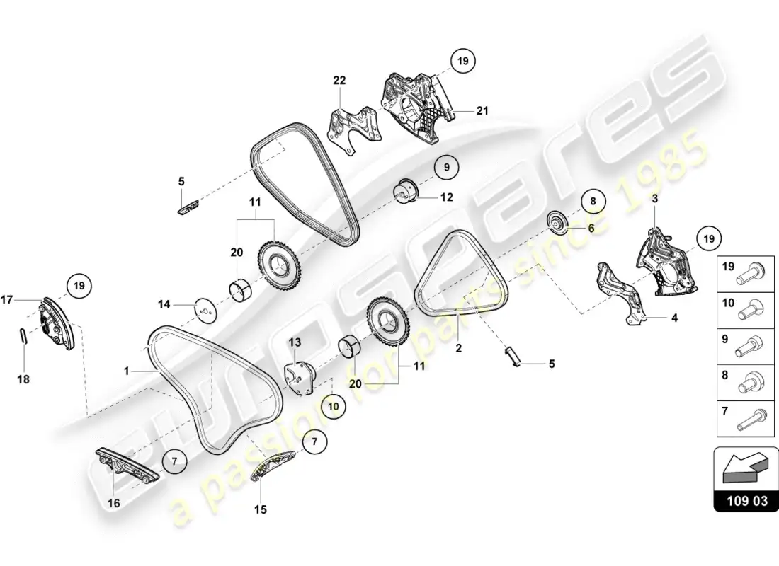 lamborghini lp600-4 zhong coupe (2016) timing chain parts diagram