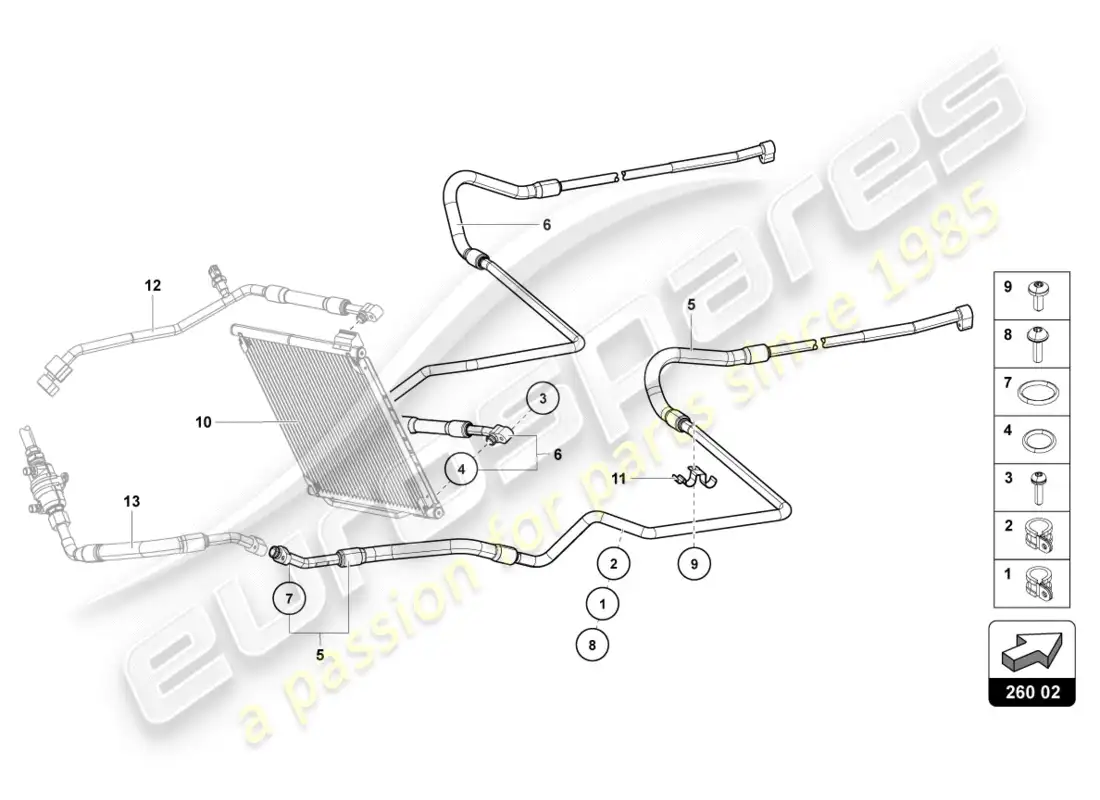 lamborghini centenario roadster (2017) air parts diagram