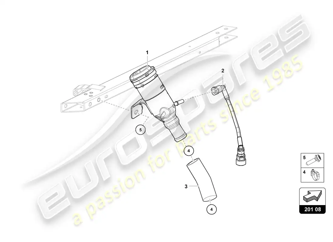 lamborghini lp580-2 coupe (2017) fuel filler neck parts diagram